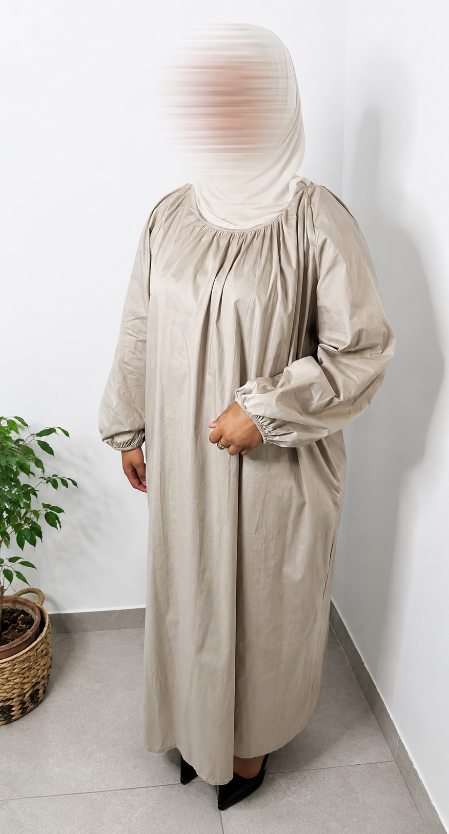 Robe Popeline - Beige