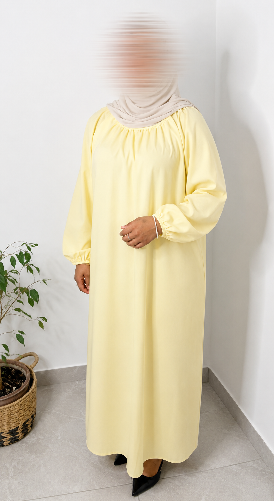 Robe Popeline - Jaune
