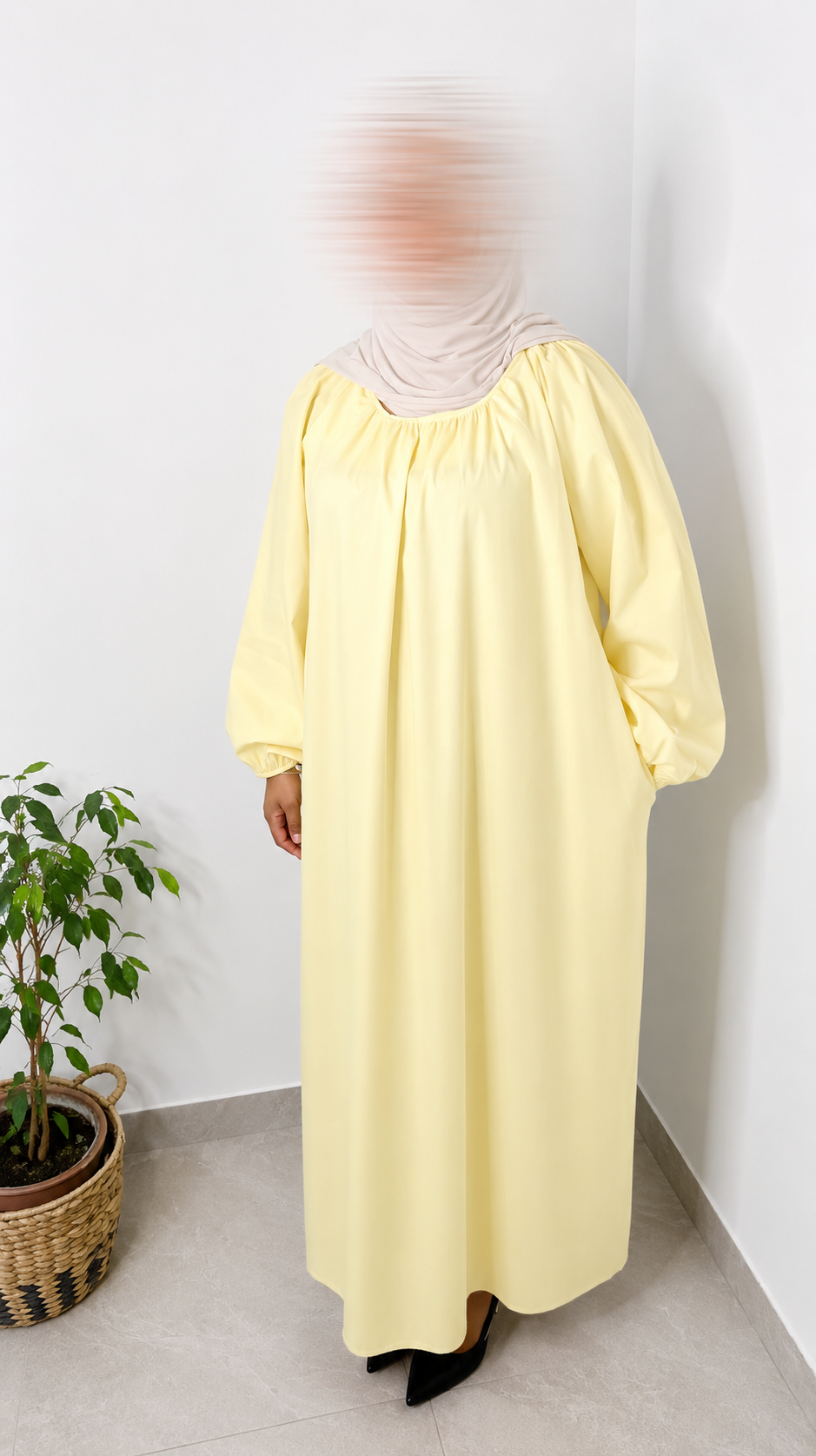 Robe Popeline - Jaune