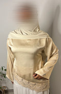 Haut à dentelle asymétrique - Beige