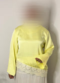 Haut à dentelle asymétrique - Jaune