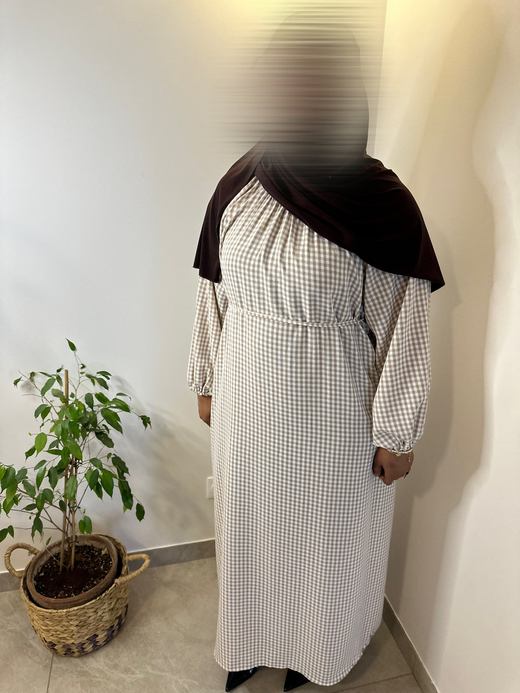 Robe Vichy - Marron