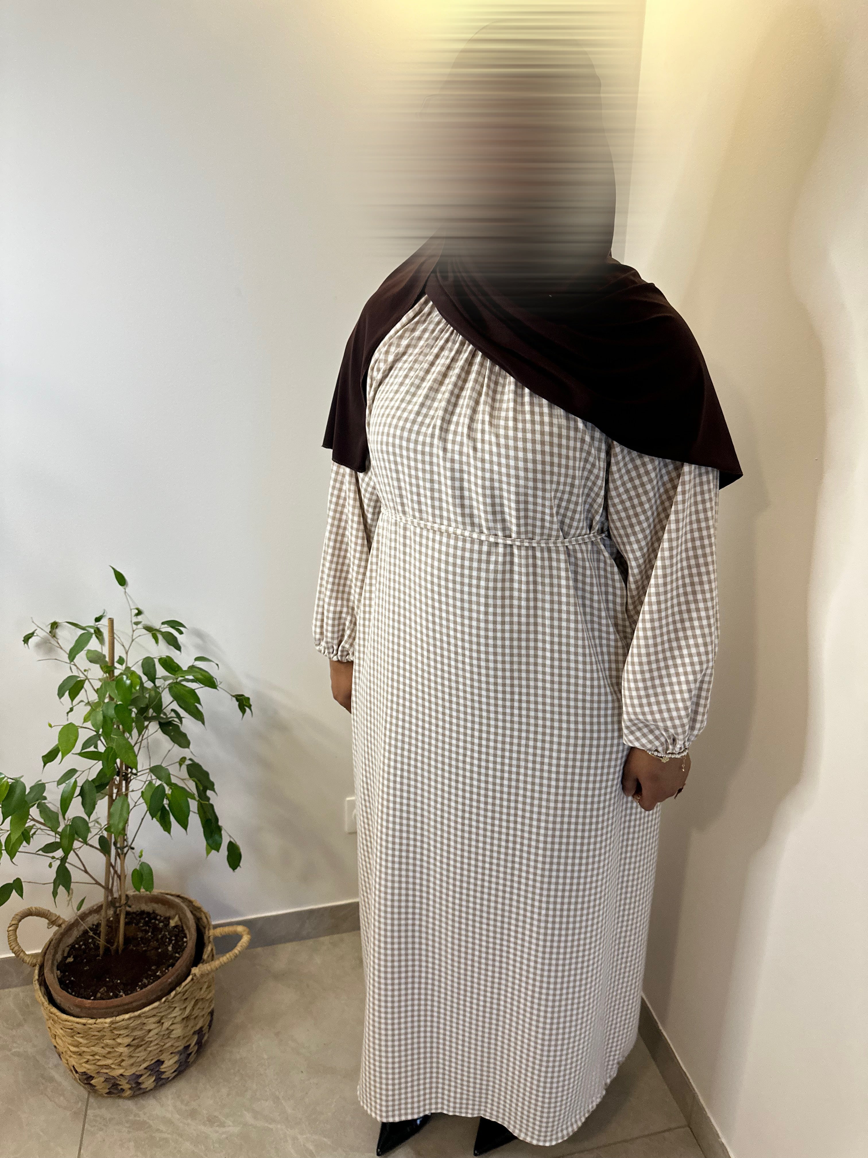 Robe Vichy - Marron