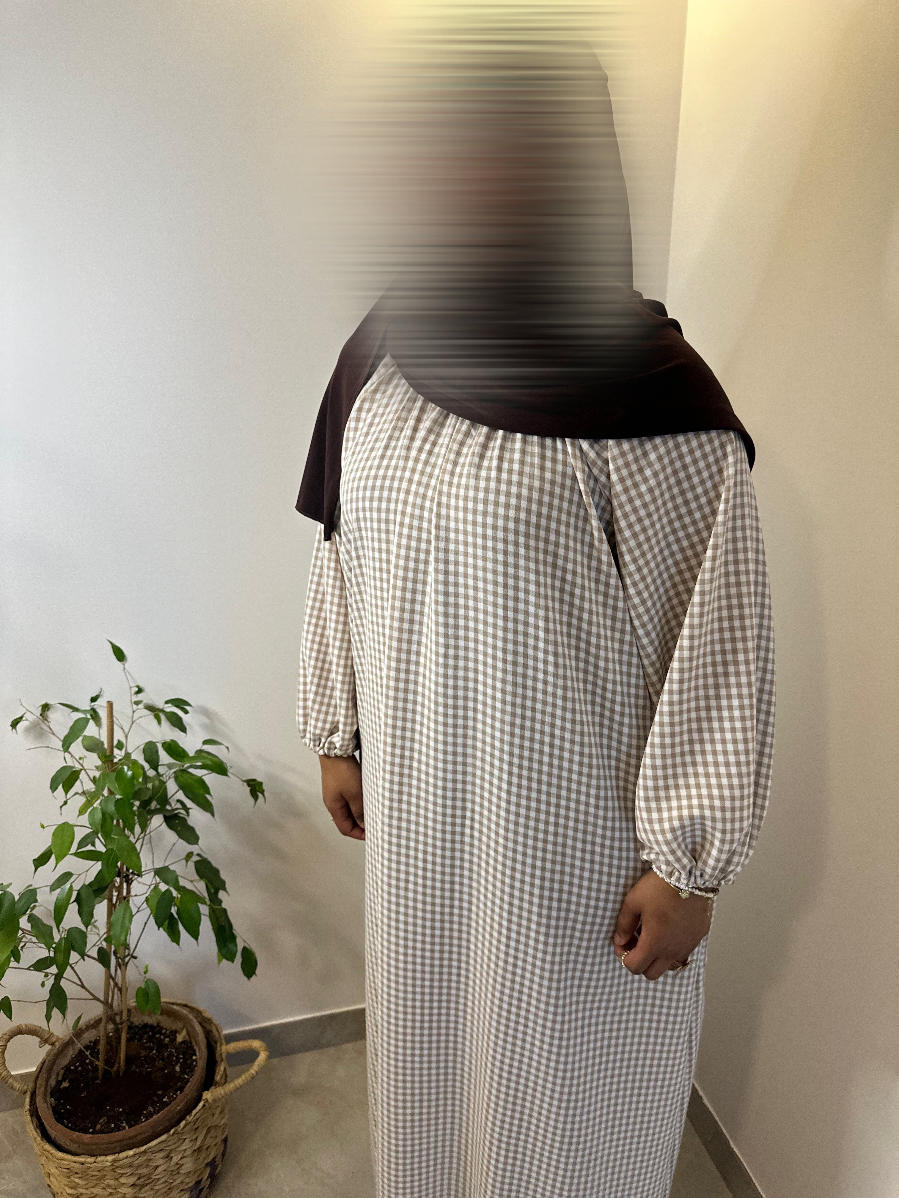 Robe Vichy - Marron